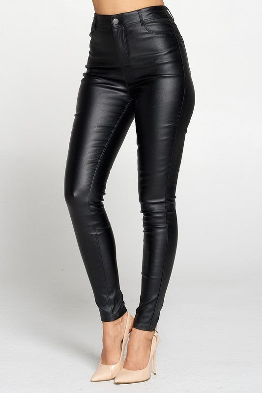 Nova Faux Leather Pants - Black