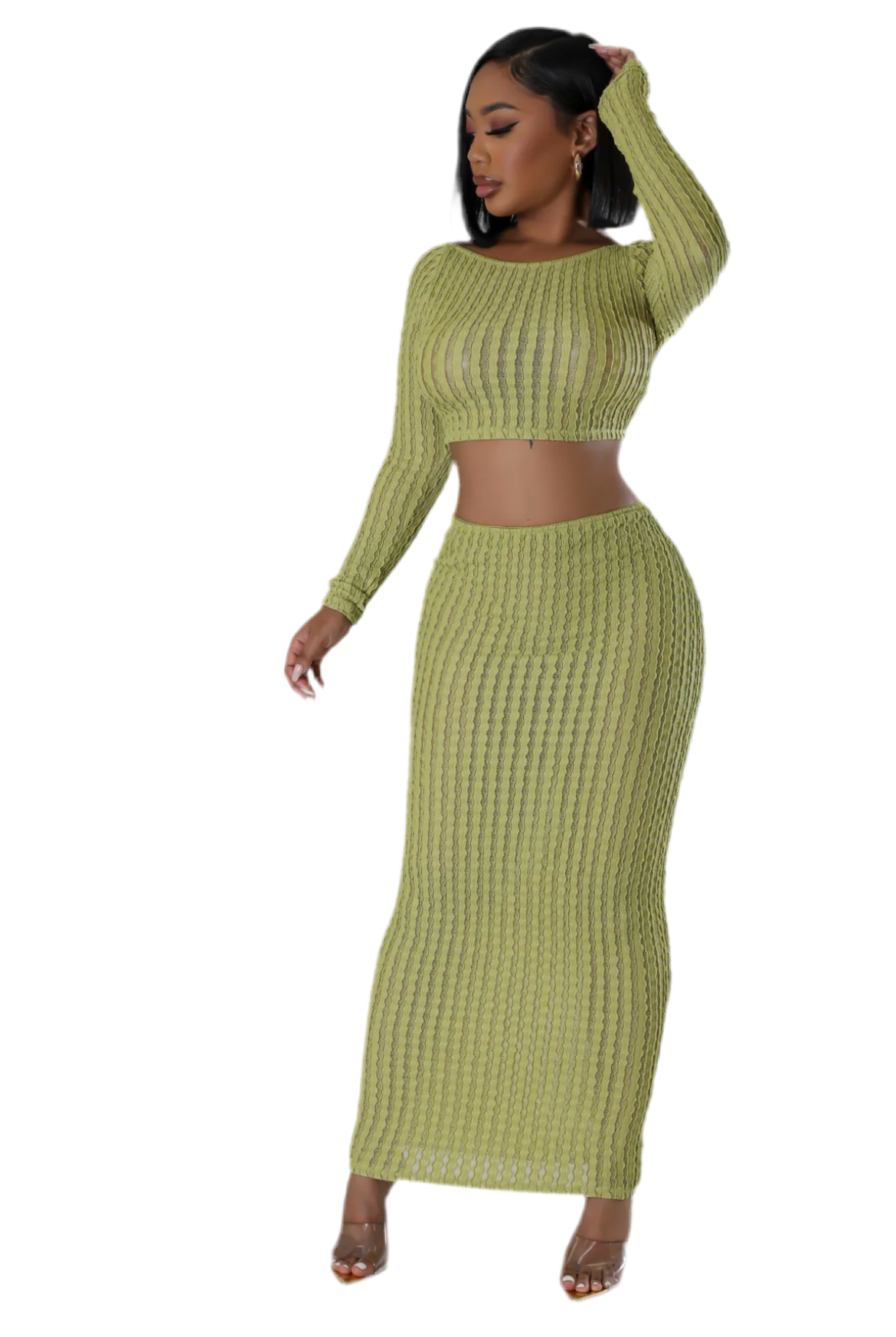 Shayla Moss Skirt Set